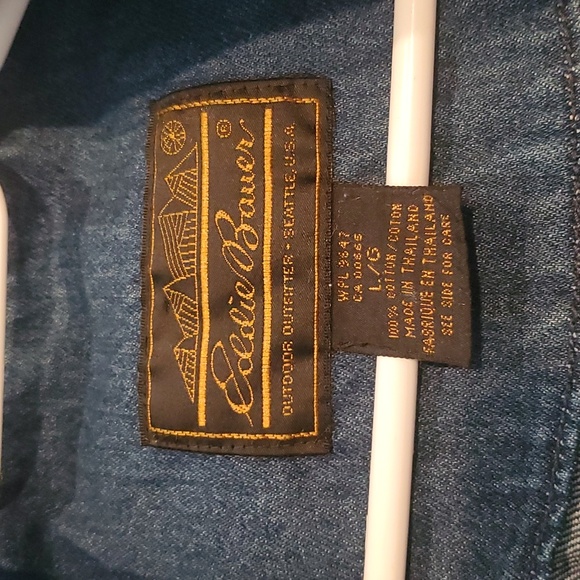 Vintage Eddie Bauer denim chore coat barn jacket large - Picture 6 of 7